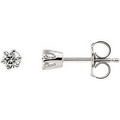 14K White 1/5 CTW Diamond 6 Prong Earrings